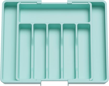 Silverware Organizer for Drawer, Expandable Utensil Tray