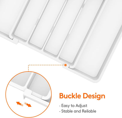 Silverware Organizer for Drawer, Expandable Utensil Tray