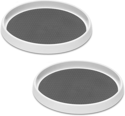 12-Inch Non-Skid Turntable Lazy Susan Organizer - Spinning Rack for Cabinet Table Top, Pantry Organization Storage, Kitchen, Fridge, Vanity, Countertop, Under Sink Organizing, Spice Spinner