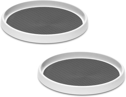 12-Inch Non-Skid Turntable Lazy Susan Organizer - Spinning Rack for Cabinet Table Top, Pantry Organization Storage, Kitchen, Fridge, Vanity, Countertop, Under Sink Organizing, Spice Spinner
