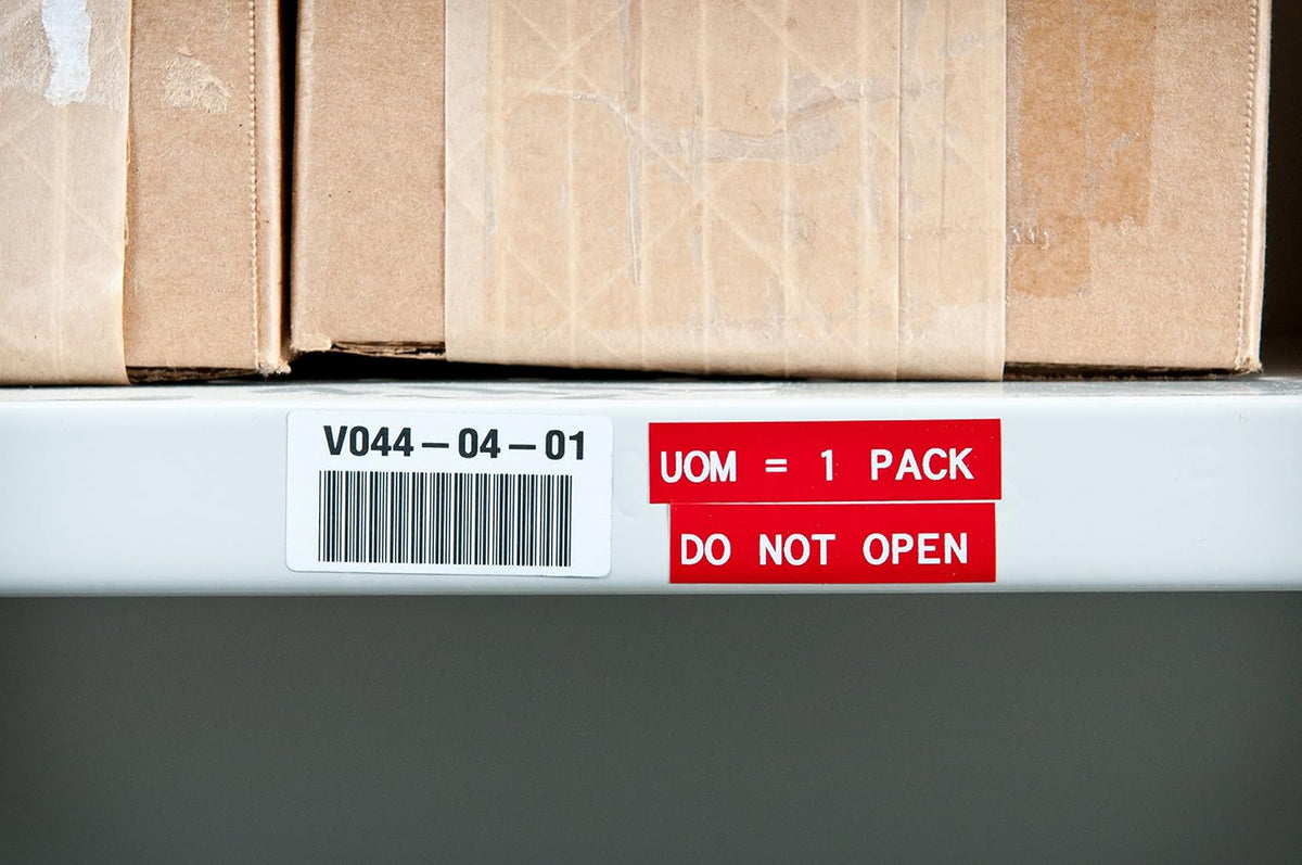 Brady Authentic (M21-500-595-WT) All-Weather Vinyl Label for Indoor/Outdoor ID, Lab and Equipment Labeling, Black on White- For M210, M210-LAB, M211, BMP21-PLUS and BMP21-LAB Printers, .5" W 21' L