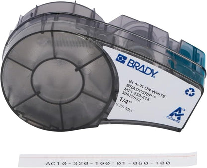 Brady Authentic (M21-500-595-WT) All-Weather Vinyl Label for Indoor/Outdoor ID, Lab and Equipment Labeling, Black on White- For M210, M210-LAB, M211, BMP21-PLUS and BMP21-LAB Printers, .5" W 21' L