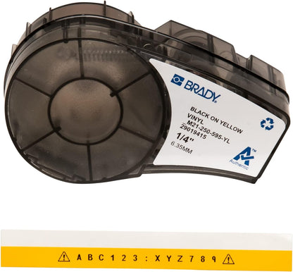 Brady Authentic (M21-500-595-WT) All-Weather Vinyl Label for Indoor/Outdoor ID, Lab and Equipment Labeling, Black on White- For M210, M210-LAB, M211, BMP21-PLUS and BMP21-LAB Printers, .5" W 21' L