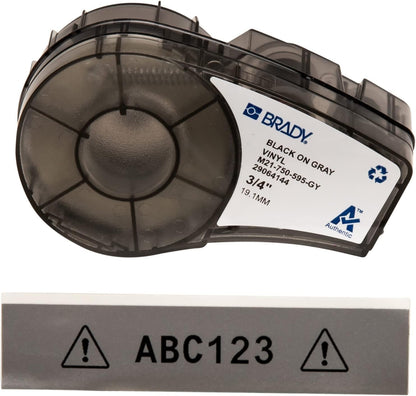 Brady Authentic (M21-500-595-WT) All-Weather Vinyl Label for Indoor/Outdoor ID, Lab and Equipment Labeling, Black on White- For M210, M210-LAB, M211, BMP21-PLUS and BMP21-LAB Printers, .5" W 21' L