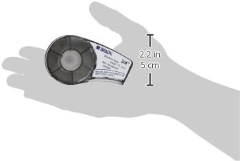 Brady Authentic (M21-500-595-WT) All-Weather Vinyl Label for Indoor/Outdoor ID, Lab and Equipment Labeling, Black on White- For M210, M210-LAB, M211, BMP21-PLUS and BMP21-LAB Printers, .5" W 21' L