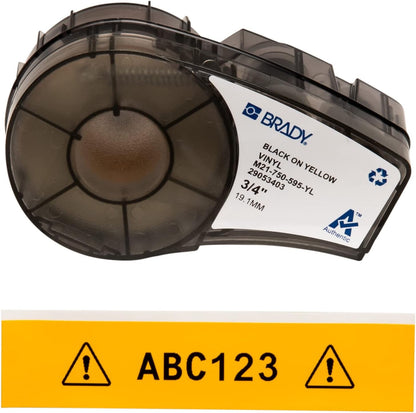 Brady Authentic (M21-500-595-WT) All-Weather Vinyl Label for Indoor/Outdoor ID, Lab and Equipment Labeling, Black on White- For M210, M210-LAB, M211, BMP21-PLUS and BMP21-LAB Printers, .5" W 21' L