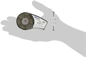 Brady Authentic (M21-500-595-WT) All-Weather Vinyl Label for Indoor/Outdoor ID, Lab and Equipment Labeling, Black on White- For M210, M210-LAB, M211, BMP21-PLUS and BMP21-LAB Printers, .5" W 21' L