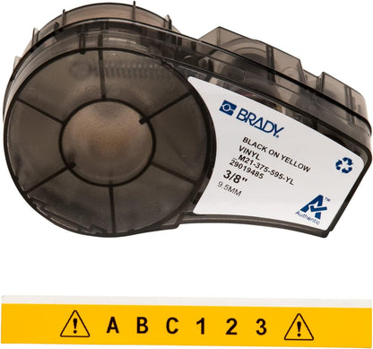 Brady Authentic (M21-500-595-WT) All-Weather Vinyl Label for Indoor/Outdoor ID, Lab and Equipment Labeling, Black on White- For M210, M210-LAB, M211, BMP21-PLUS and BMP21-LAB Printers, .5" W 21' L