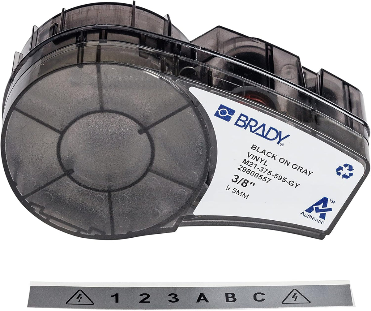 Brady Authentic (M21-500-595-WT) All-Weather Vinyl Label for Indoor/Outdoor ID, Lab and Equipment Labeling, Black on White- For M210, M210-LAB, M211, BMP21-PLUS and BMP21-LAB Printers, .5" W 21' L