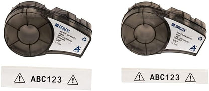 Brady Authentic (M21-500-595-WT) All-Weather Vinyl Label for Indoor/Outdoor ID, Lab and Equipment Labeling, Black on White- For M210, M210-LAB, M211, BMP21-PLUS and BMP21-LAB Printers, .5" W 21' L