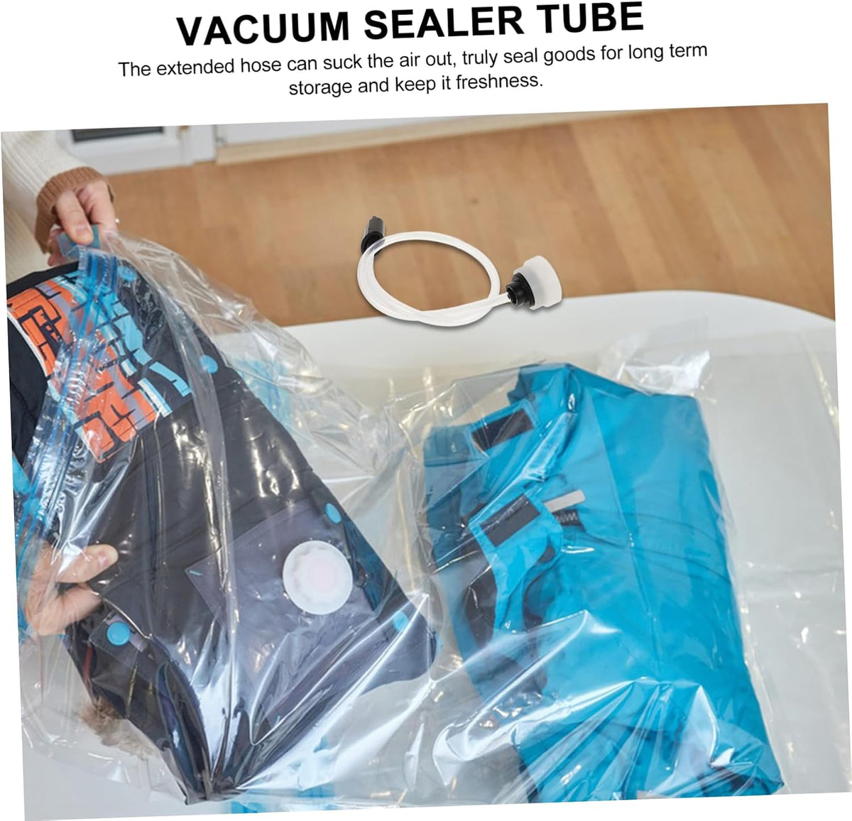2 Pack Vacuum Sealer Hose Adapter Tube, Plastic, White