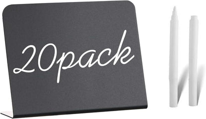 12 Pack 4"x3"Mini Chalkboard Signs for Chalk Sign for Food - Party - Buffet - Table Sign Chalkboard - Wedding - Bakery - Small