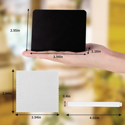 12 Pack 4"x3"Mini Chalkboard Signs for Chalk Sign for Food - Party - Buffet - Table Sign Chalkboard - Wedding - Bakery - Small