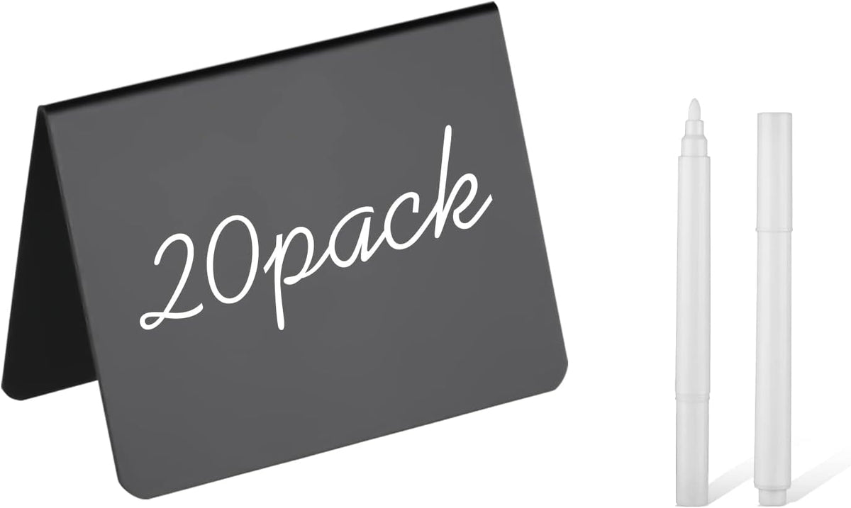 12 Pack 4"x3"Mini Chalkboard Signs for Chalk Sign for Food - Party - Buffet - Table Sign Chalkboard - Wedding - Bakery - Small