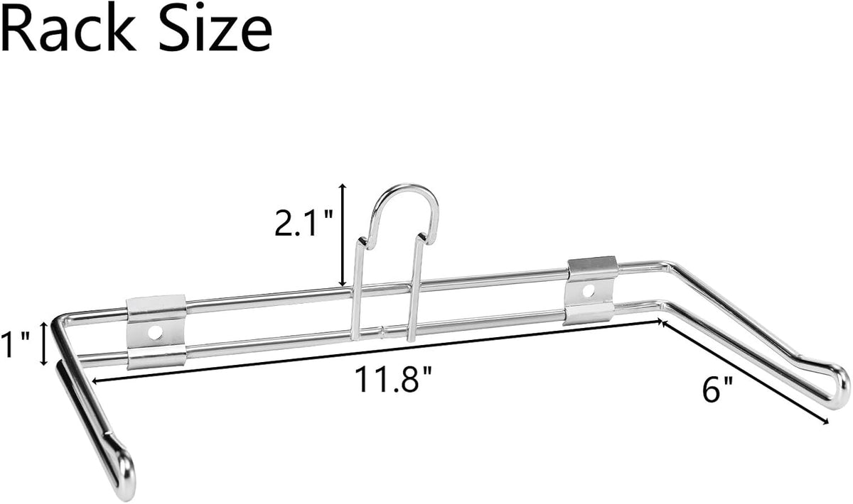 Lawei 2 Pack T-Shirt Bag Rack, Wall Mount Iron T-Shirt Bags Holder for Plastic Bags, Hanging Bag Holder/Dispenser for Grocery Store, Restaurant, Farmers Market, Retail Store and Business, 6 Inch Arms