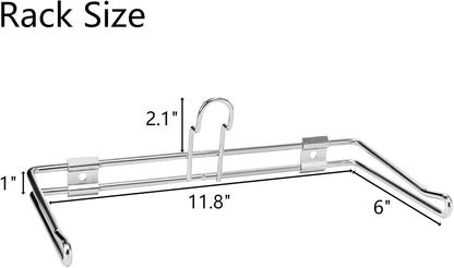 Lawei 2 Pack T-Shirt Bag Rack, Wall Mount Iron T-Shirt Bags Holder for Plastic Bags, Hanging Bag Holder/Dispenser for Grocery Store, Restaurant, Farmers Market, Retail Store and Business, 6 Inch Arms