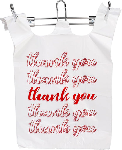 Lawei 2 Pack T-Shirt Bag Rack, Wall Mount Iron T-Shirt Bags Holder for Plastic Bags, Hanging Bag Holder/Dispenser for Grocery Store, Restaurant, Farmers Market, Retail Store and Business, 6 Inch Arms