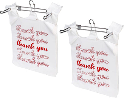 Lawei 2 Pack T-Shirt Bag Rack, Wall Mount Iron T-Shirt Bags Holder for Plastic Bags, Hanging Bag Holder/Dispenser for Grocery Store, Restaurant, Farmers Market, Retail Store and Business, 6 Inch Arms