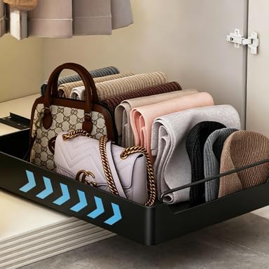 15.7'' Pull Out Cabinet Organizer Fixed with Adhesive Durable Film,Sliding Drawers for Cabinets,No Drilling Required-Stainless Steel Material,Can Be Used for Cabinets, Bathroom Sinks