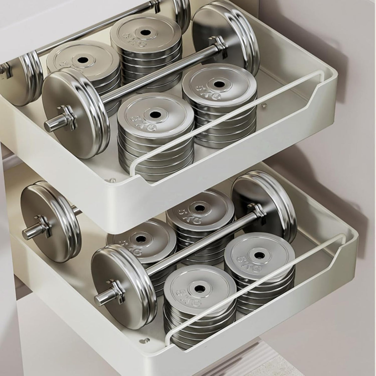 15.7'' Pull Out Cabinet Organizer Fixed with Adhesive Durable Film,Sliding Drawers for Cabinets,No Drilling Required-Stainless Steel Material,Can Be Used for Cabinets, Bathroom Sinks