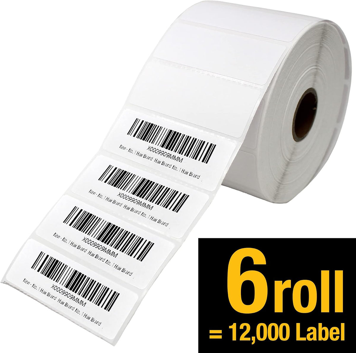 2 5/8" X 1” Direct Thermal Labels 2000 Per Roll Perforated