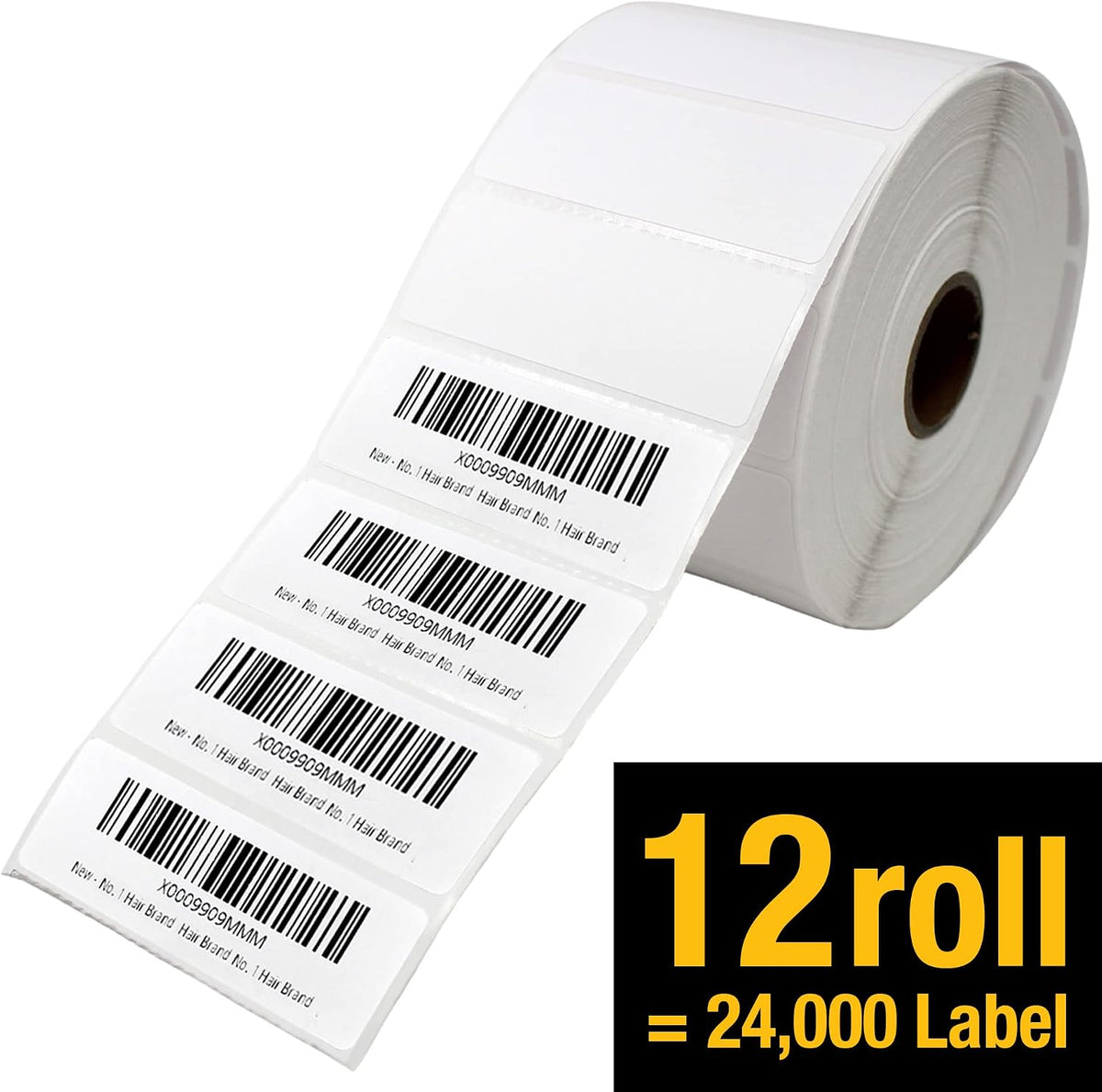 2 5/8" X 1” Direct Thermal Labels 2000 Per Roll Perforated