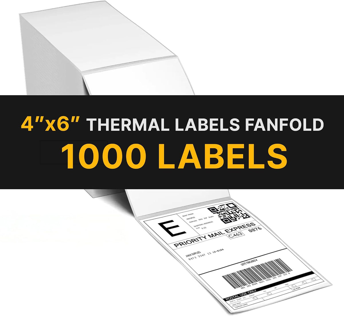 2 5/8" X 1” Direct Thermal Labels 2000 Per Roll Perforated