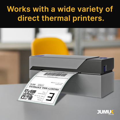 2 5/8" X 1” Direct Thermal Labels 2000 Per Roll Perforated