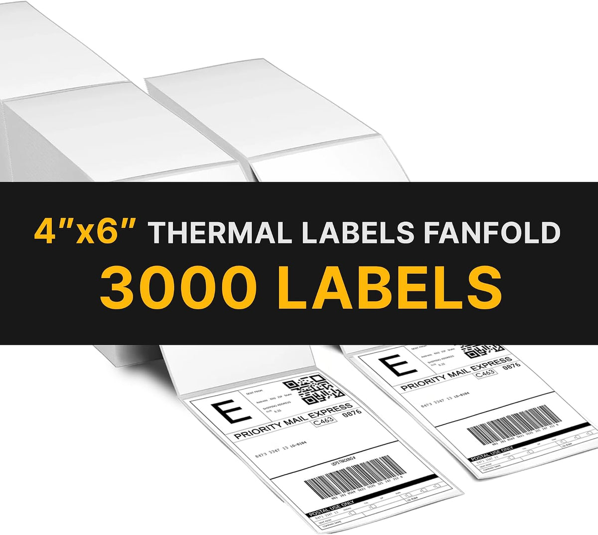 2 5/8" X 1” Direct Thermal Labels 2000 Per Roll Perforated