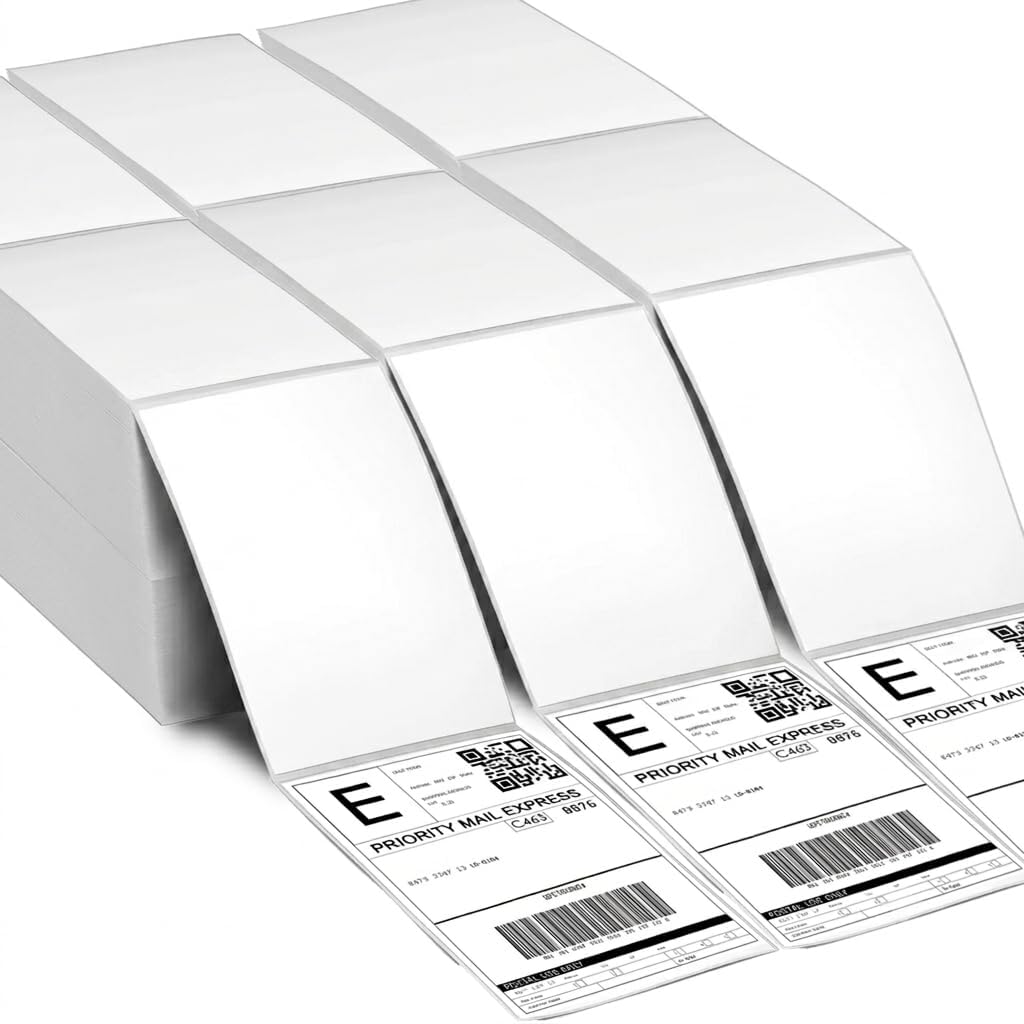 2 5/8" X 1” Direct Thermal Labels 2000 Per Roll Perforated