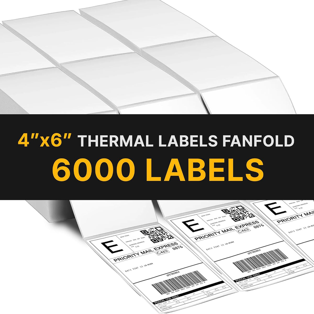2 5/8" X 1” Direct Thermal Labels 2000 Per Roll Perforated