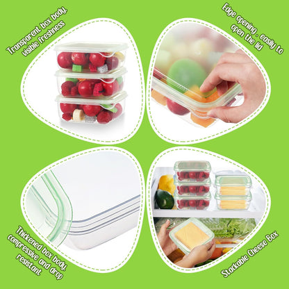 3 Pcs Sliced Cheese Container for Fridge, 22 oz Clear Airtight Slice Holder Container with Lids Plastic Box for Cheese Dessert Refrigerator Deli Food Storage