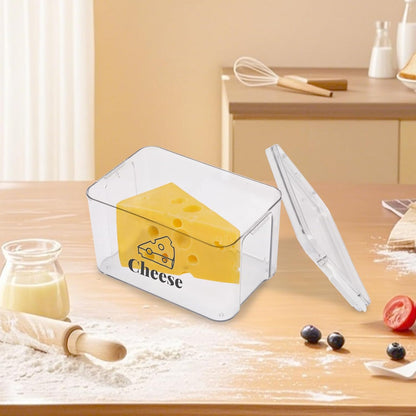 Cheese Container for Refrigerator,Airtight Creamer Deli Meat Container with and Lid Cream Sliced Cheese Saver for Fridge Keeper Cream Block Shredded Cheeses Storage Box Keeper Big