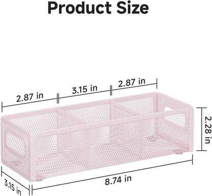 2 Tier Tea Bag Organizer, Mesh Tea Bag Holder with Handle, Teabag Holder, Tea Station Organizer for Countertop, Pantry, Kitchen, Cabinet -Black