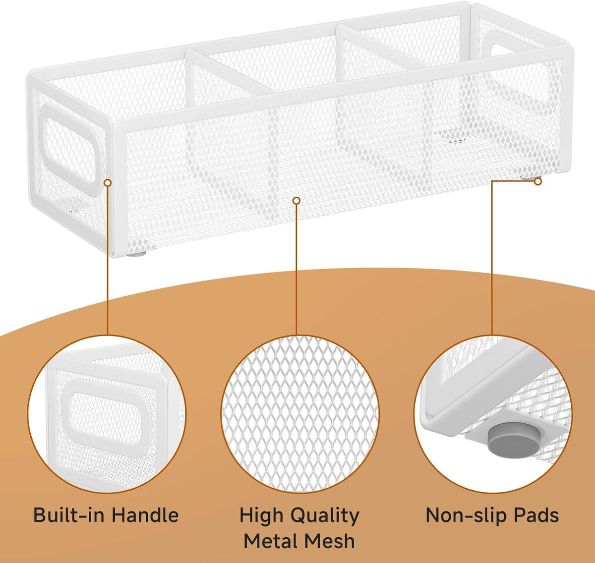 2 Tier Tea Bag Organizer, Mesh Tea Bag Holder with Handle, Teabag Holder, Tea Station Organizer for Countertop, Pantry, Kitchen, Cabinet -Black