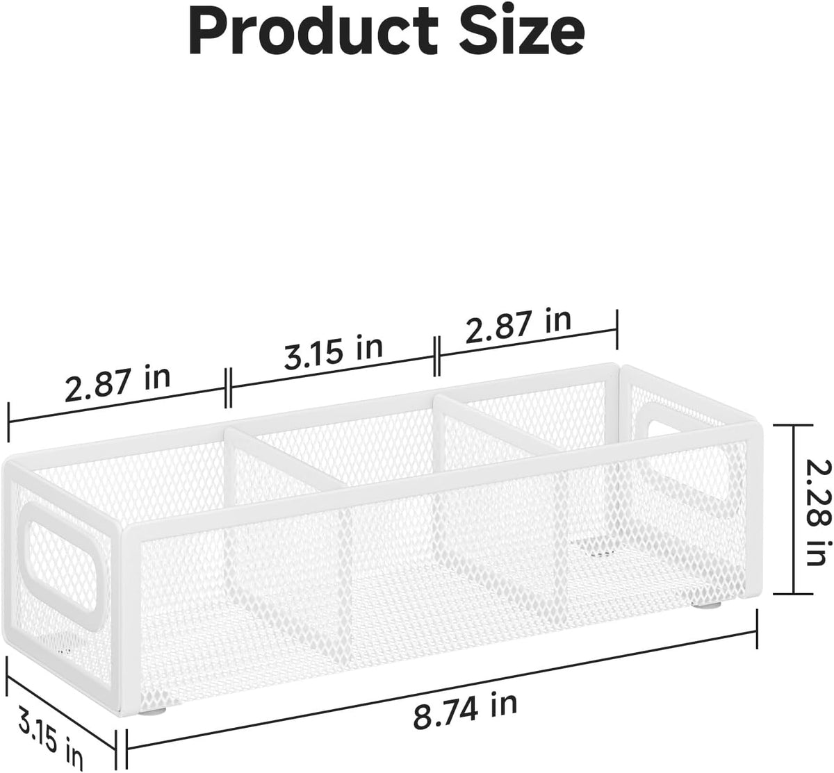 2 Tier Tea Bag Organizer, Mesh Tea Bag Holder with Handle, Teabag Holder, Tea Station Organizer for Countertop, Pantry, Kitchen, Cabinet -Black