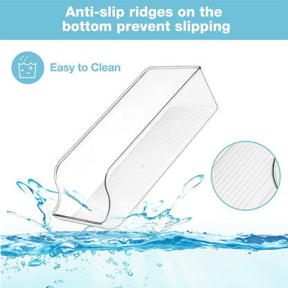 2 Pack Soda Can Organizer Dispenser for Refrigerator Fridge | Plastic Canned Food Pop Beverage Container Storage Bin with Lid for Freezer Rack Pantry Cabinet Cupboard Kitchen -Standard