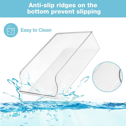 2 Pack Soda Can Organizer Dispenser for Refrigerator Fridge | Plastic Canned Food Pop Beverage Container Storage Bin with Lid for Freezer Rack Pantry Cabinet Cupboard Kitchen -Standard