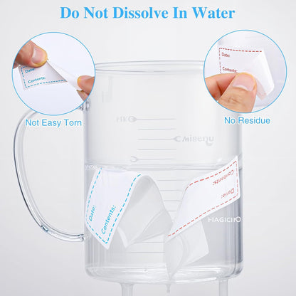 1000 Freezer Labels, 1 x 3 Inch Removable Food Date Stickers, 2 Colors | Water- And Oil-Resistant, Easy-Clean Adhesive, No Residue, Writes Clearly, For Containers, Kitchen, Restaurant, Pantry