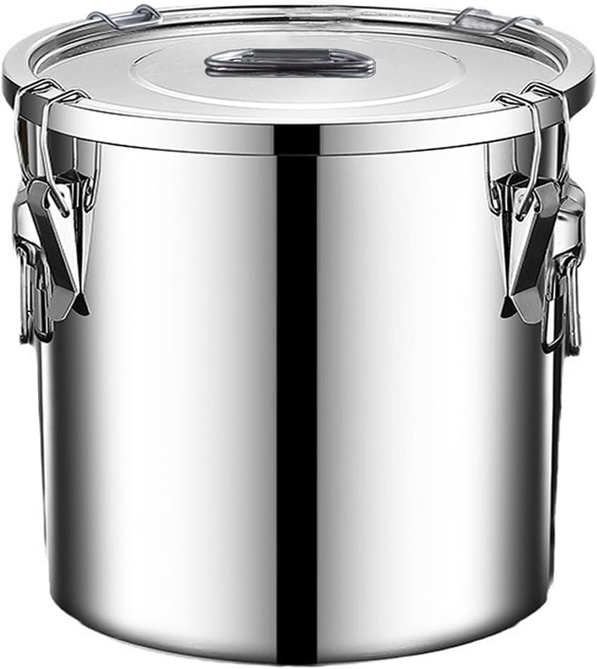 304 stainless steel food storage containers with lids lock clips airtight container large airtight for rice flour sugar grain coffee bean storage containers Kitchen jar (3.17gal/12L)