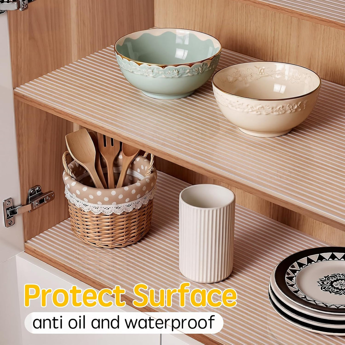 Waterproof Shelf Cabinet and Drawer Liner, 12IN x 20FT, Clear