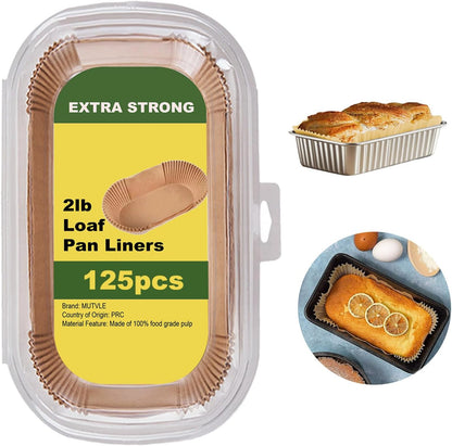 Loaf Pan Liners, 125Pcs Non-Stick Bread Pan Liners