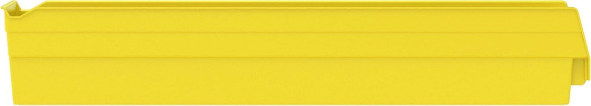 Akro-Mils 30124 Plastic Shelf Bins, Heavy Duty Storage Bins for Garage, Closet, and Drawer Organization, 24-Inch x 4-Inch x 4-Inch, Clear, 12-Pack