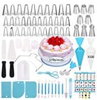 ake Decorating Kit, Cake Decorating Supplies With Cake Carrier Holder Springform Pan Sets 3-Layer Toolbox Organizer Icing Piping Nozzles Cake Rotating Turntabl Baking Supplies Set Tools