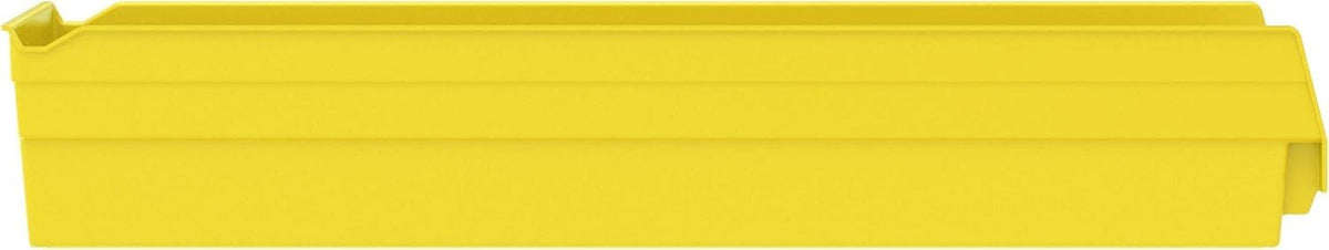 Akro-Mils 30164 Plastic Shelf Bins, Heavy Duty Storage Bins for Garage, Closet, and Drawer Organization, 24-Inch x 6-1/2-Inch x 4-Inch, Clear, 6-Pack
