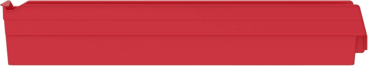 Akro-Mils 30124 Plastic Shelf Bins, Heavy Duty Storage Bins for Garage, Closet, and Drawer Organization, 24-Inch x 4-Inch x 4-Inch, Clear, 12-Pack