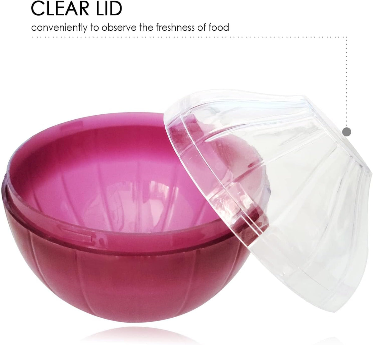 Onion Tomato Keeper for Refrigerator, Reusable, Dishwasher-safe | Food Shape Storage Container with Lid, Leftover Vegetable Saver,Tight Seal