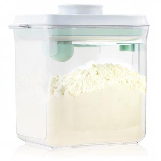 Formula Container to Go- 1700ml Pop Top Milk Powder Container, BPA-Free Airtight Formula Dispenser with Scoop and Scraper, 21OZ, 1.32LB, 600g, Clear