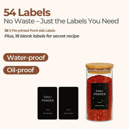 Glass Storage Containers with Lids, Set of 6 Jars (0.6Qt/1Qt/1.5Qt) | Glass Pantry Storage Containers, Pantry Organization, BPA Free, Kitchen Canisters, Dry Food Flour Cereal Sugar Tea Coffee