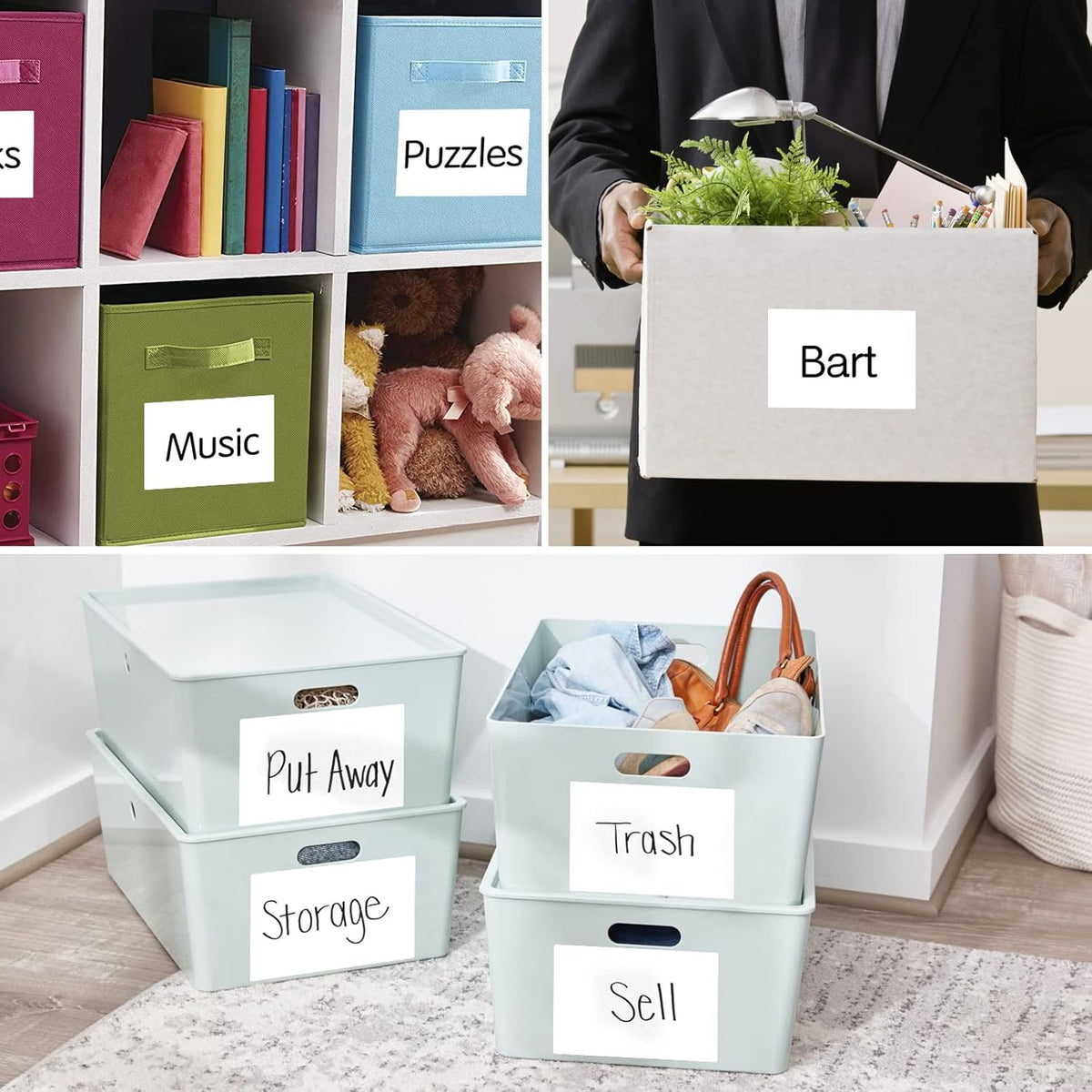 1120 PCS Removable Freezer Labels for Organizing, 1”x3” Frozen Food Labels Stickers, Tear-Resistant No Residue Blank Sticker Labels to Write On, Removable Labels for Food Containers